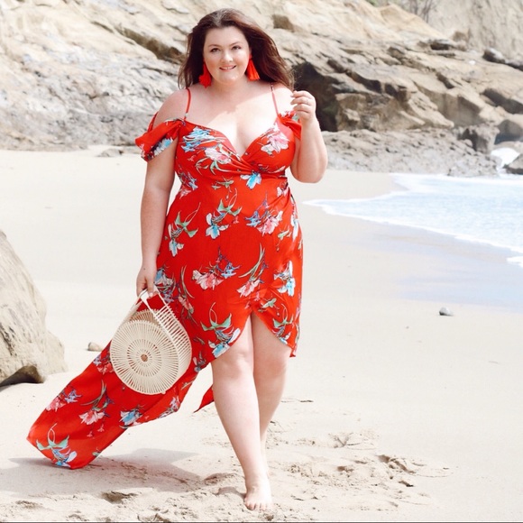 red maxi dress size 20